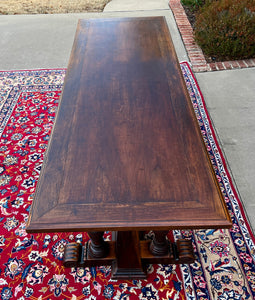 Antique Italian Table Dining Library Conference Table Desk Walnut 98" 19th C