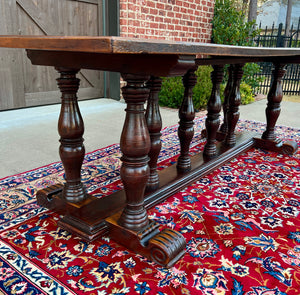 Antique Italian Table Dining Library Conference Table Desk Walnut 98" 19th C