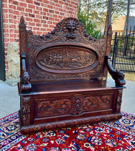 Load image into Gallery viewer, Antique French Bench Chair Settee Hall Bench Renaissance Revival Chariot Race