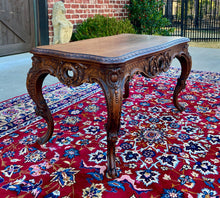 Load image into Gallery viewer, Antique French Louis XV Style Coffee Table Bench Honey Oak Highly Carved