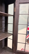 Load image into Gallery viewer, Antique English Oak Jacobean Revival Barley Twist Bookcase Display Cabinet 1900s
