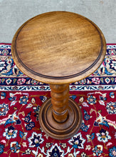 Load image into Gallery viewer, Antique French Pedestal Plant Stand Table Barley Twist Honey Oak 35&quot; T 19th C