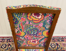 Load image into Gallery viewer, Antique Pair of Catalan Style Carved Oak Recently Upholstered Armchairs c. 1920s