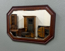 Load image into Gallery viewer, Antique English Jacobean Mirror Framed Beveled Octagonal Oak c.1930s