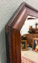Load image into Gallery viewer, Antique English Jacobean Mirror Framed Beveled Octagonal Oak c.1930s
