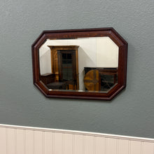 Load image into Gallery viewer, Antique English Jacobean Mirror Framed Beveled Octagonal Oak c.1930s