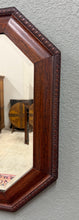 Load image into Gallery viewer, Antique English Jacobean Mirror Framed Beveled Octagonal Oak c.1930s