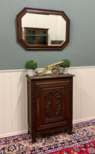 Load image into Gallery viewer, Antique English Jacobean Mirror Framed Beveled Octagonal Oak c.1930s