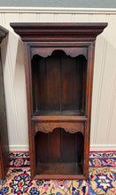 Load image into Gallery viewer, Antique English Pair Bookcases Plate Racks Wall Shelves Hanging Wall Oak 1920-30