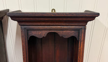 Load image into Gallery viewer, Antique English Pair Bookcases Plate Racks Wall Shelves Hanging Wall Oak 1920-30