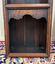 Load image into Gallery viewer, Antique English Pair Bookcases Plate Racks Wall Shelves Hanging Wall Oak 1920-30