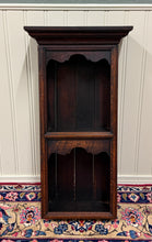 Load image into Gallery viewer, Antique English Pair Bookcases Plate Racks Wall Shelves Hanging Wall Oak 1920-30