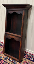 Load image into Gallery viewer, Antique English Pair Bookcases Plate Racks Wall Shelves Hanging Wall Oak 1920-30