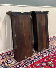 Load image into Gallery viewer, Antique English Pair Bookcases Plate Racks Wall Shelves Hanging Wall Oak 1920-30