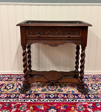 Load image into Gallery viewer, Antique English Oak Jacobean Revival Bookcase Barley Twist Display Cabinet c1890