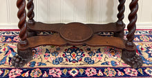 Load image into Gallery viewer, Antique English Oak Jacobean Revival Bookcase Barley Twist Display Cabinet c1890
