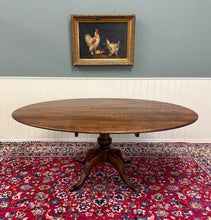 Load image into Gallery viewer, Antique English Country Oval Dining Table Farmhouse Pedestal Oak 1920s-30s