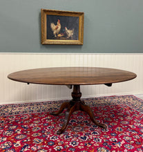 Load image into Gallery viewer, Antique English Country Oval Dining Table Farmhouse Pedestal Oak 1920s-30s