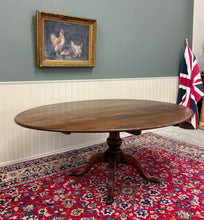Load image into Gallery viewer, Antique English Country Oval Dining Table Farmhouse Pedestal Oak 1920s-30s