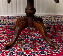 Load image into Gallery viewer, Antique English Country Oval Dining Table Farmhouse Pedestal Oak 1920s-30s