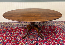 Load image into Gallery viewer, Antique English Country Oval Dining Table Farmhouse Pedestal Oak 1920s-30s