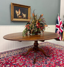 Load image into Gallery viewer, Antique English Country Oval Dining Table Farmhouse Pedestal Oak 1920s-30s