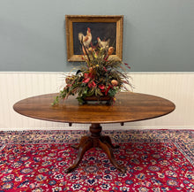 Load image into Gallery viewer, Antique English Country Oval Dining Table Farmhouse Pedestal Oak 1920s-30s
