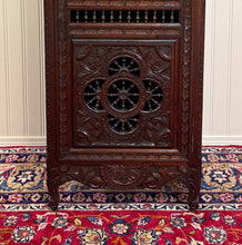Load image into Gallery viewer, Antique French Breton Armoire Wardrobe Linen Cabinet Carved Chestnut 19th C