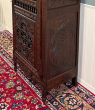 Load image into Gallery viewer, Antique French Breton Armoire Wardrobe Linen Cabinet Carved Chestnut 19th C
