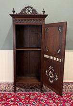 Load image into Gallery viewer, Antique French Breton Armoire Wardrobe Linen Cabinet Carved Chestnut 19th C