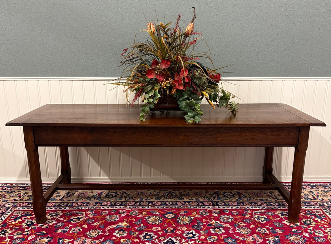 Antique French Country Farm Dining Table Farmhouse Baker's Table Drawer Oak