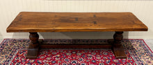 Load image into Gallery viewer, Antique French Country Farm Dining Table Farmhouse LARGE Trestle Base Oak 19th c