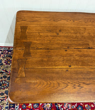 Load image into Gallery viewer, Antique French Country Farm Dining Table Farmhouse LARGE Trestle Base Oak 19th c