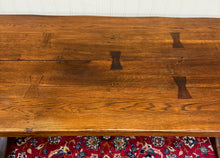 Load image into Gallery viewer, Antique French Country Farm Dining Table Farmhouse LARGE Trestle Base Oak 19th c