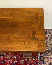Load image into Gallery viewer, Antique French Country Farm Dining Table Farmhouse LARGE Trestle Base Oak 19th c