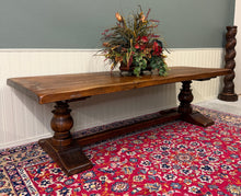 Load image into Gallery viewer, Antique French Country Farm Dining Table Farmhouse LARGE Trestle Base Oak 19th c