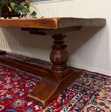 Load image into Gallery viewer, Antique French Country Farm Dining Table Farmhouse LARGE Trestle Base Oak 19th c