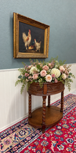 Load image into Gallery viewer, Antique French Oak Barley Twist Standing Planter Jardinière Liner c. 1930s