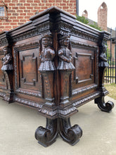 Load image into Gallery viewer, Antique French Trunk Blanket Box Coffer Chest Oak Storage LARGE Lion 18th C