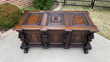 Load image into Gallery viewer, Antique French Trunk Blanket Box Coffer Chest Oak Storage LARGE Lion 18th C