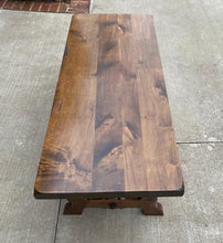 Load image into Gallery viewer, Antique Spanish Coffee Table Bench Catalan Baroque Walnut Iron Stretcher