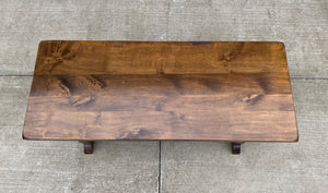 Antique Spanish Coffee Table Bench Catalan Baroque Walnut Iron Stretcher