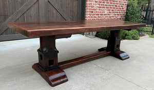 Antique French Monastery Dining Table Farmhouse Desk Conference Library Oak 94"