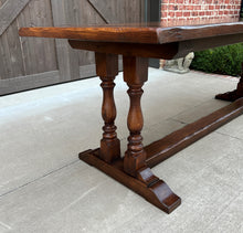 Load image into Gallery viewer, Antique English Farm Table Dining Library Table Desk Farmhouse Oak 84.5&quot; 19th C