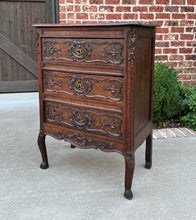 Load image into Gallery viewer, Antique French Chest of Drawers Louis XV Petite End Table Nightstand Oak Keys