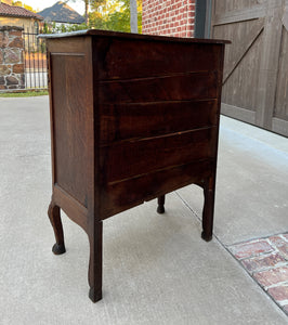 Antique French Chest of Drawers Louis XV Petite End Table Nightstand Oak Keys