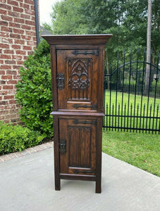 Antique French Vestry Cabinet Bar Sacristy Altar Wine Catholic GOTHIC Petite