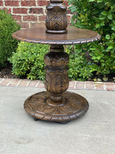 Load image into Gallery viewer, Antique English Floor Lamp Barley Twist Post End Table Oak Rewired 1920s-1930s