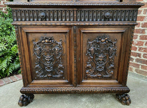 Antique French Renaissance Revival Walnut Chest Cabinet Apothecary Jewelry