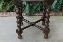 Load image into Gallery viewer, Antique French BARLEY TWIST Table Entry Center Parlor Oak Octagon Library Table